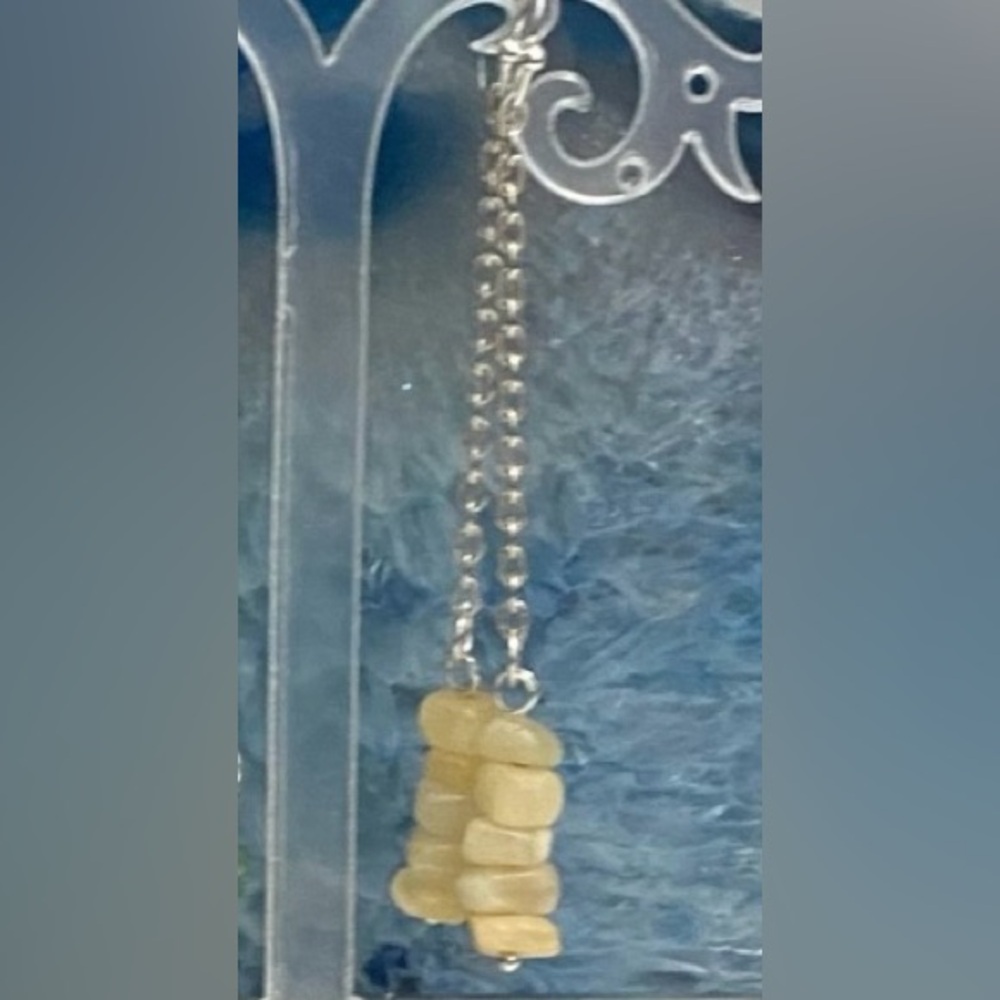 NEW!! Genuine Aragonite (yellow) chip earrings (Rare find)